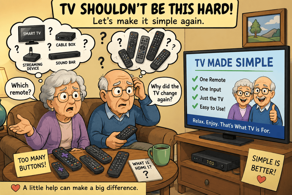 Why Is Watching TV So Complicated Now? Helping Seniors Enjoy Television&nbsp;Again